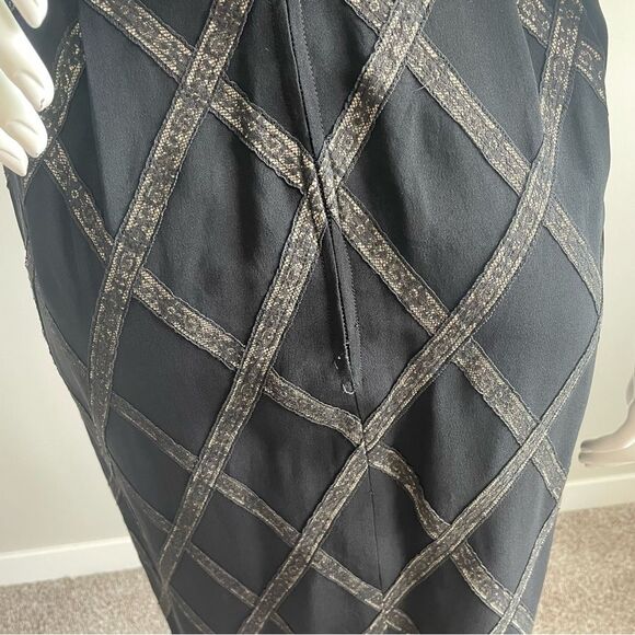 VINTAGE Harmay Personal Suiting Custom Dress Diamond Lace Black Sheath Dress - Picture 5 of 7